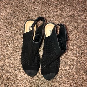 Black Open Toe Heel sz 8.5